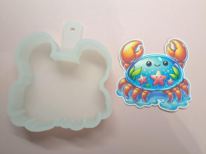Cute Crab Cardstock Silicone Mold, Aroma Bead Molds, Premium Cardstock Images
