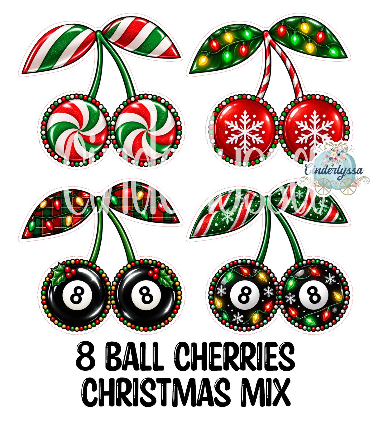 8 Ball Cherries Cardstock Silicone Mold, Aroma Bead Molds, Premium Cardstock Images