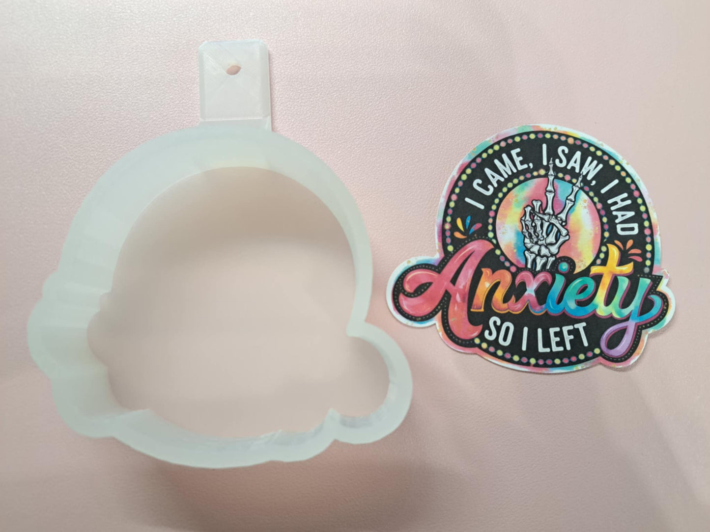 I Came I Saw I Had Anxiety So I Left Cardstock Silicone Mold, Aroma Bead Molds, Premium Cardstock Images