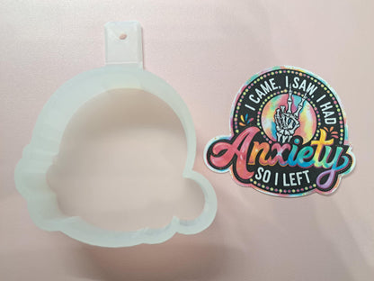 I Came I Saw I Had Anxiety So I Left Cardstock Silicone Mold, Aroma Bead Molds, Premium Cardstock Images