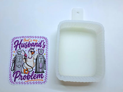Husband's Problem Gas Pumps Cardstock Silicone Mold, Aroma Bead Molds, Premium Cardstock Images