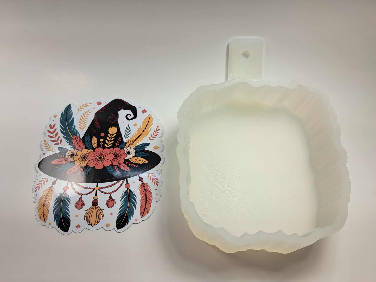 Autumn Witch's Hat Cardstock Silicone Mold, Aroma Bead Molds, Premium Cardstock Images