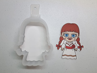 Annabelle: Porcelain Doll Paranormal Activity Horror Movie Inspired Cardstock Silicone Mold, Aroma Bead Molds