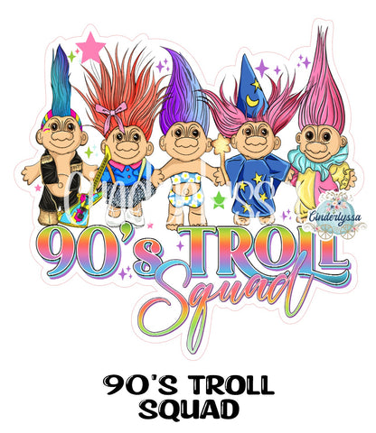90's Troll Squad Cardstock Silicone Mold, for Aroma Bead Molds, Premium Cardstock Images