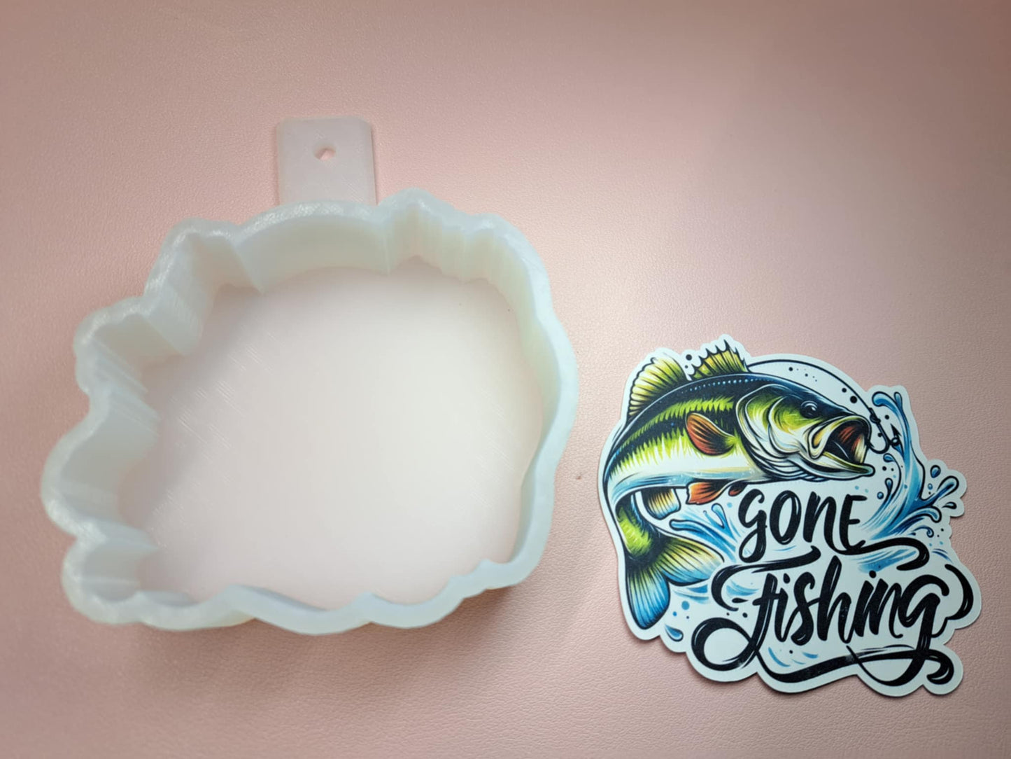 Gone Fishing Cardstock Silicone Mold, Aroma Bead Molds, Premium Cardstock Images