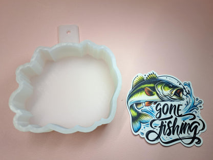 Gone Fishing Cardstock Silicone Mold, Aroma Bead Molds, Premium Cardstock Images