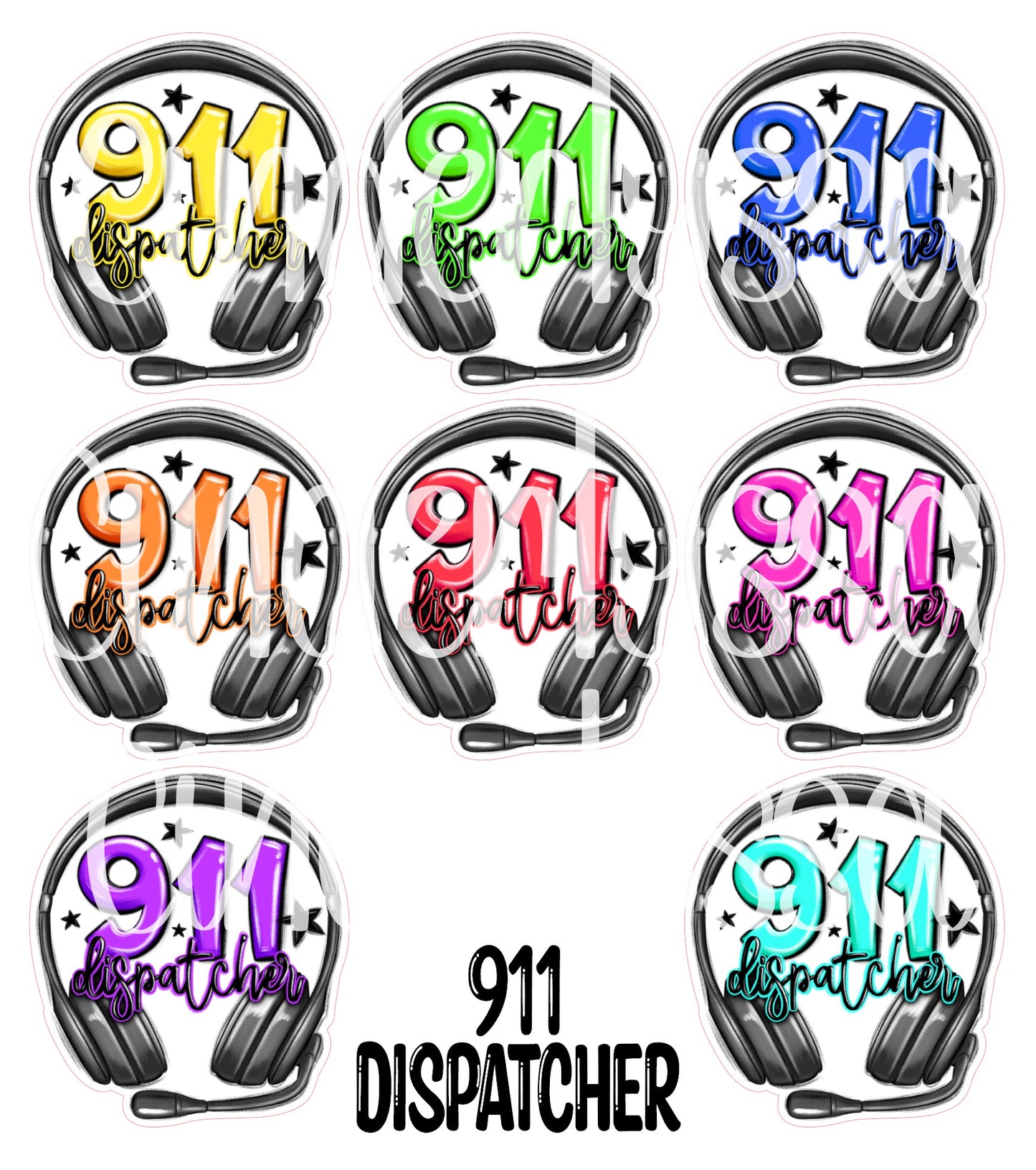 911 Dispatcher: Headset Cardstock Silicone Mold, Aroma Bead Molds, Car Air Freshener Mold, Premium Cardstock Images
