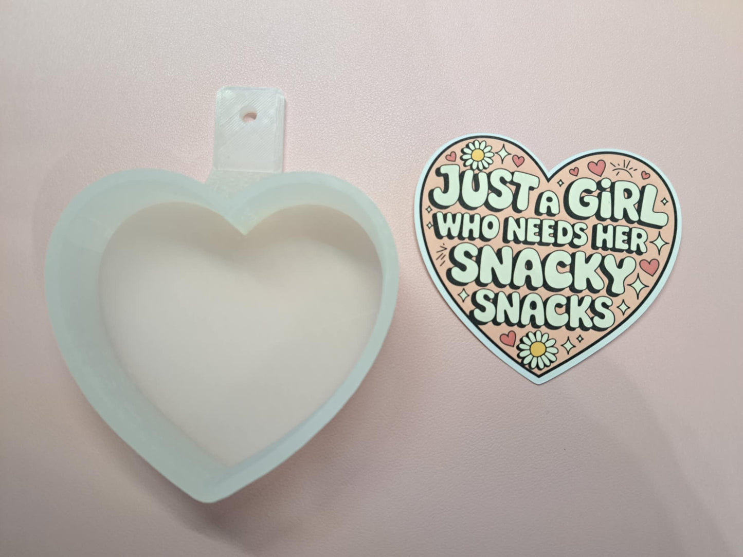 Just a Girl Who Needs Her Snacky Snacks Cardstock Silicone Mold, Aroma Bead Molds, Premium Cardstock Images