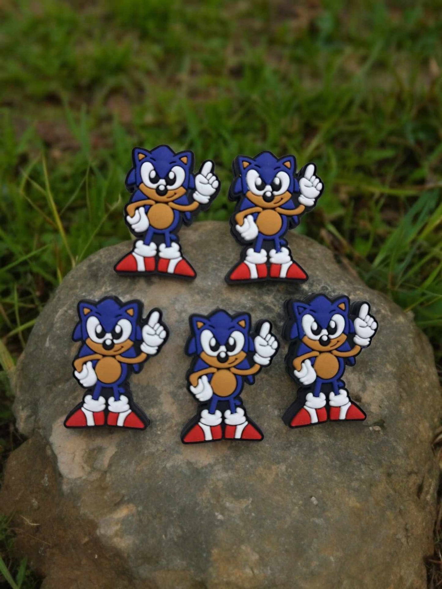 Sonic the Hedgehog Full Body - Movie/Game Inspired Silicone Focal Bead - 0863