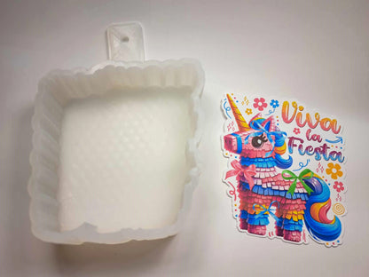 Viva La Fiesta Piñata Cardstock Silicone Mold, Aroma Bead Molds, Car Freshies, Premium Cardstock Images