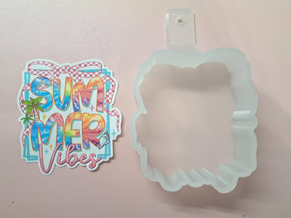 Summer Vibes Coquette Bow Cardstock Silicone Mold, Aroma Bead Molds, Premium Cardstock Images