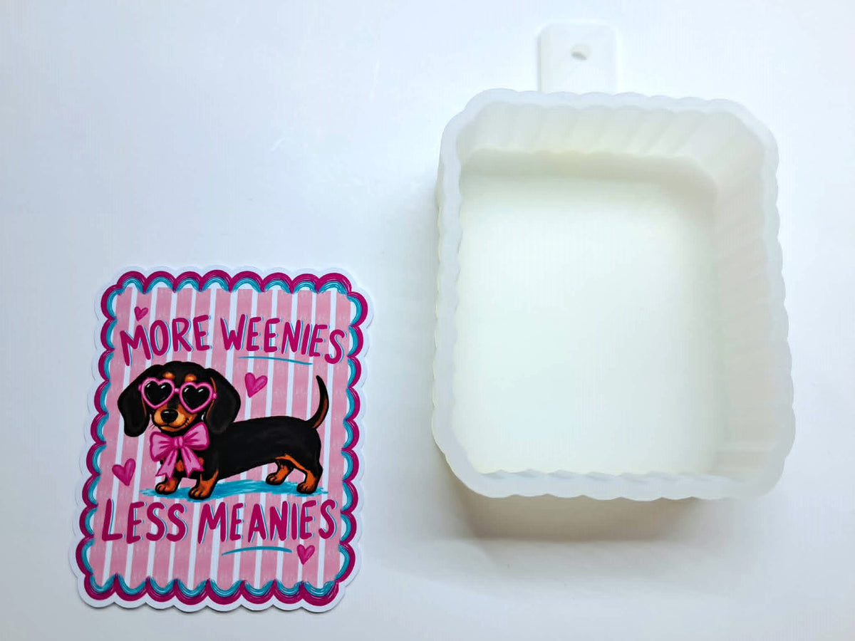 More Weenies & Big Drama Dachshunds Cardstock Silicone Mold, Aroma Bead Molds, Premium Cardstock Images