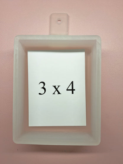 Rectangle: 3x4 inch Cardstock/Picture With 0.25 inch Curved Edge Cardstock Silicone Mold, Aroma Bead Molds