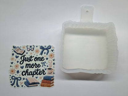 Just One More Chapter Cardstock Silicone Mold, Aroma Bead Molds, Car Freshies, Premium Cardstock Images