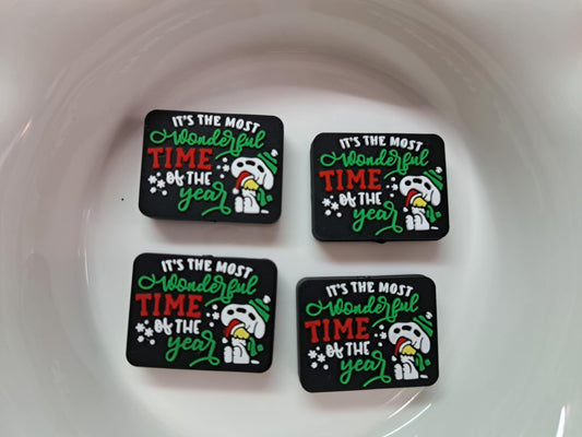 Snoopy: It's The Most Wonderful Time of Year Silicone Focal Bead