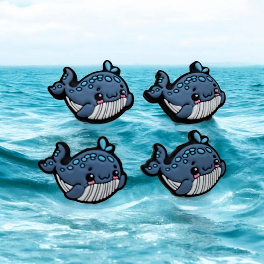 Blue Whale Silicone Focal Bead