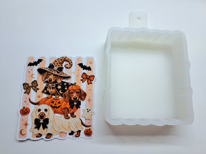Halloween Dachshunds Cardstock Silicone Mold, Aroma Bead Molds, Premium Cardstock Images