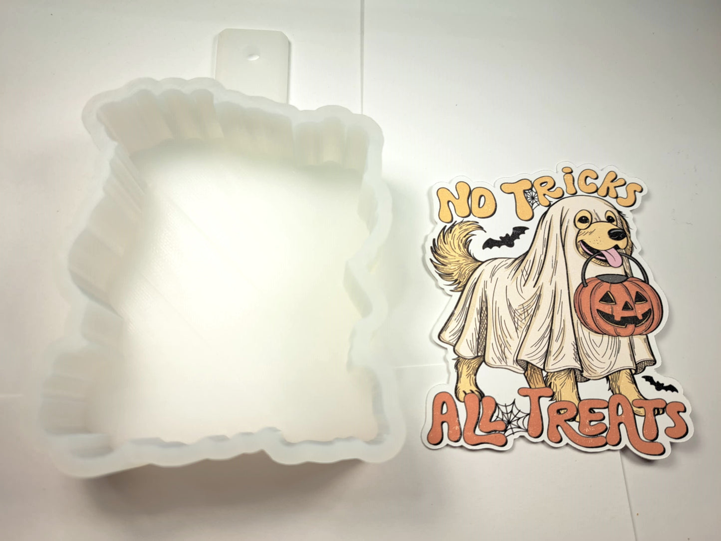 No Tricks All Treats Cardstock Silicone Mold, Aroma Bead Molds, Premium Cardstock Images
