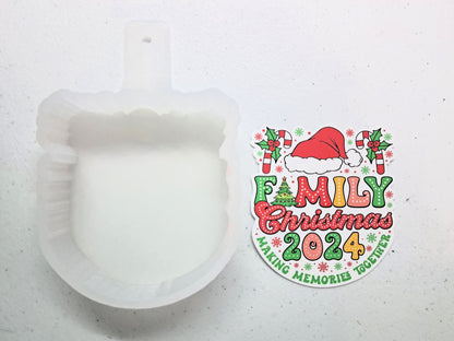 Family Christmas Cardstock Silicone Mold, Aroma Bead Molds, Premium Cardstock Images