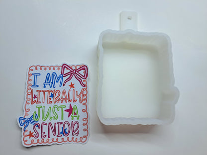 Just A Senior Cardstock Silicone Mold, Aroma Bead Molds, Premium Cardstock Images