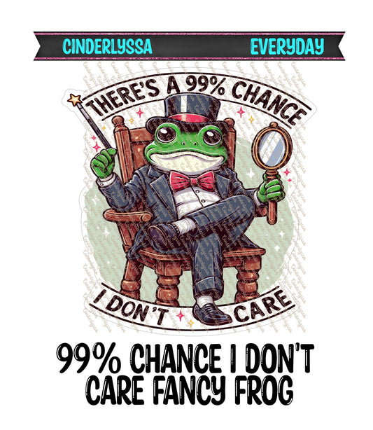 99% Chance I Don't Care Fancy Frog Cardstock Silicone Mold, Aroma Bead Molds, Car Freshies, Premium Cardstock Images