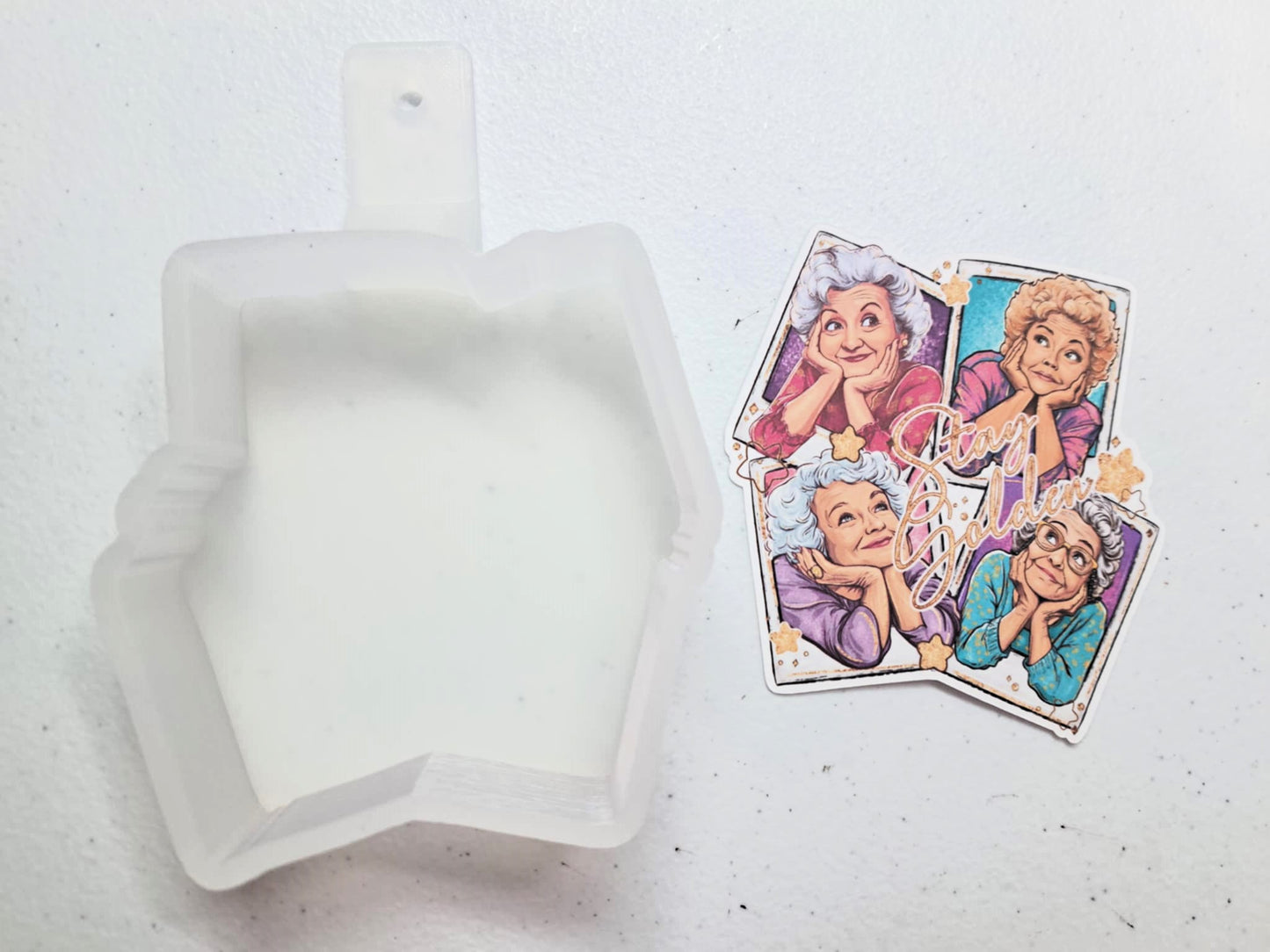 Golden Girls Collage Cardstock Silicone Mold, Aroma Bead Molds, Premium Cardstock Images