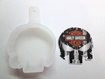 Punisher Skull Mix Cardstock Silicone Mold, Aroma Bead Molds, Premium Cardstock Images