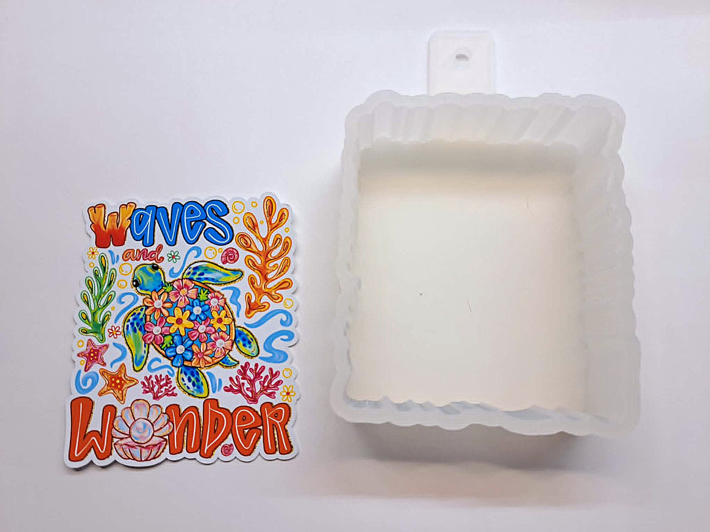 Waves & Wonder Summer Sea Life Cardstock Silicone Mold, Aroma Bead Molds, Premium Cardstock Images