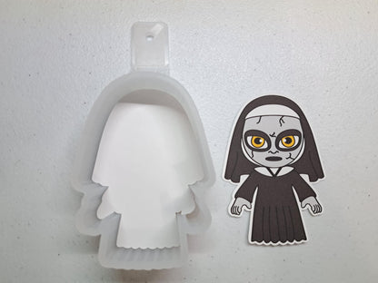 Killer Nun: Supernatural Horror Movie Inspired Cardstock Silicone Mold, Aroma Bead Molds