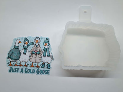 Just a Cold Goose Cardstock Silicone Mold, Aroma Bead Molds, Car Freshies, Premium Cardstock Images