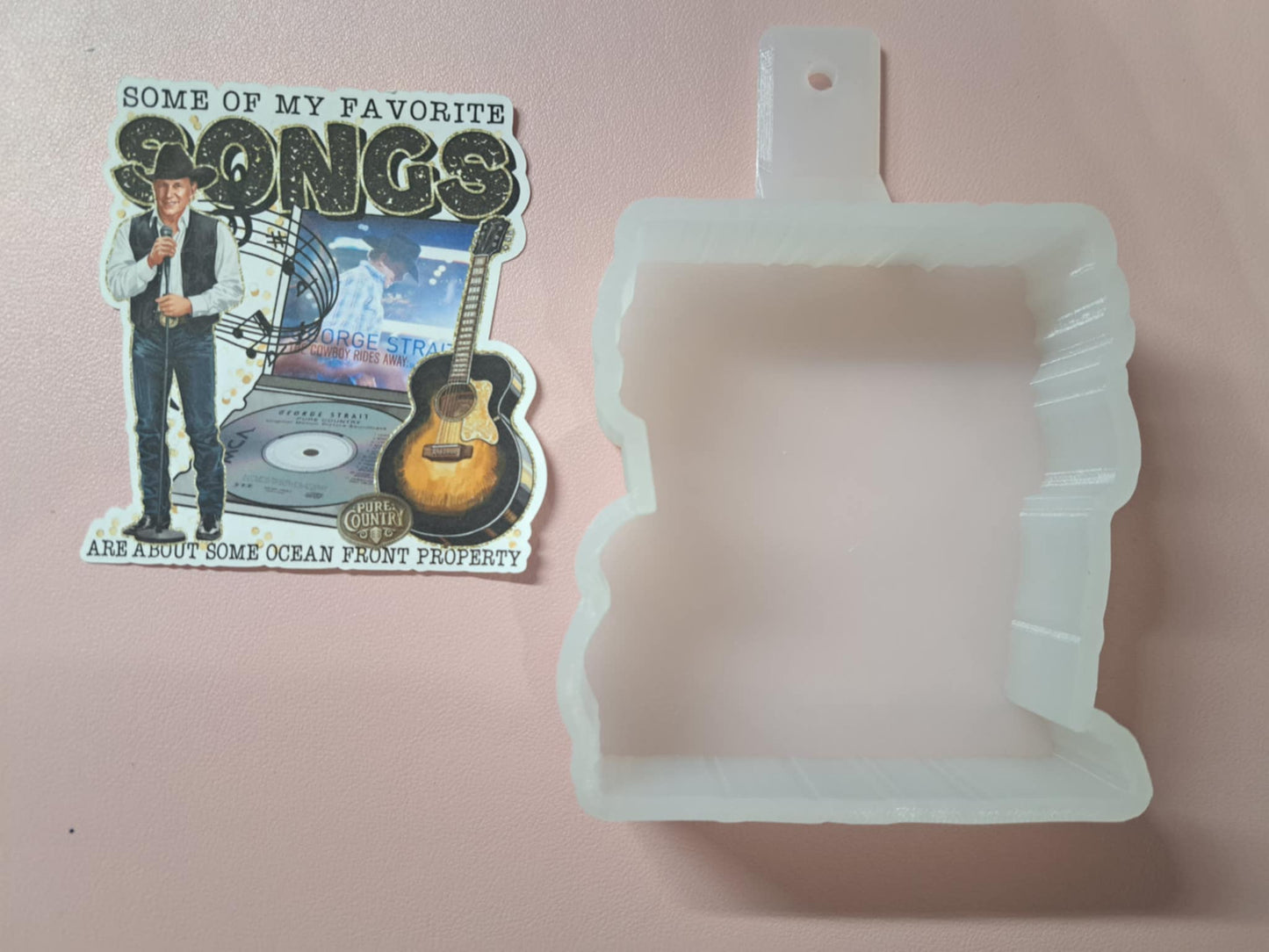George Strait Cardstock Silicone Mold, Aroma Bead Molds, Premium Cardstock Images