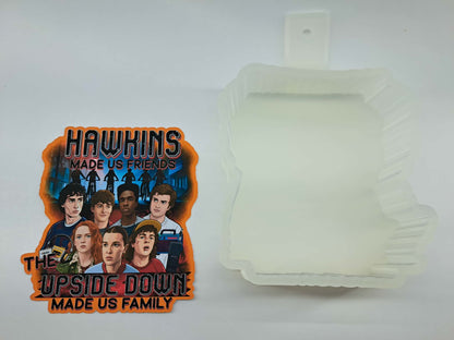 Stranger Things: Hawkins Made Us Friends Silicone Mold, Aroma Bead Molds, Premium Cardstock Images