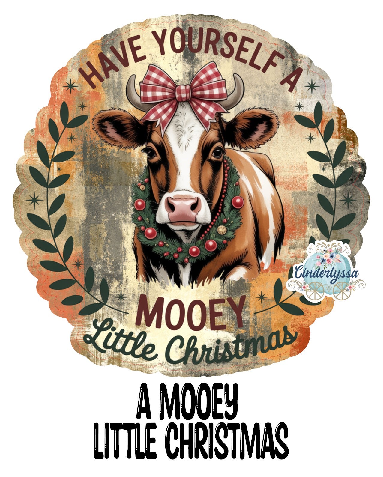 A Mooey Little Christmas Cardstock Silicone Mold, Aroma Bead Molds, Premium Cardstock Images