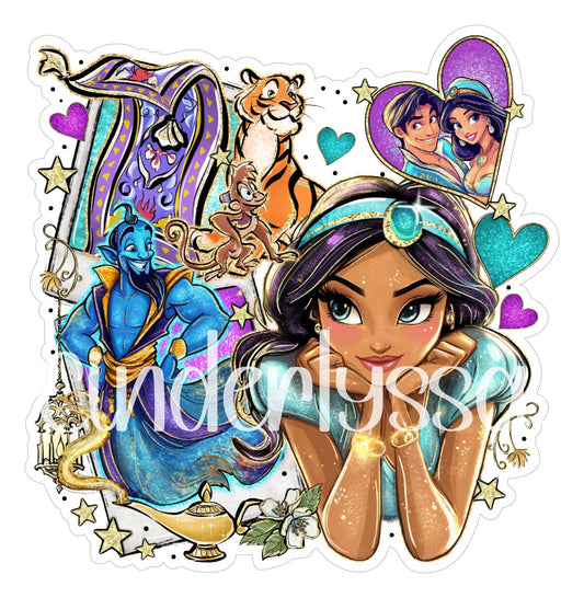 Aladdin Collage: Jasmine, Sultan of Agrabah, Rajah, Jafar Cardstock Silicone Mold, Aroma Bead Molds, Premium Cardstock Images