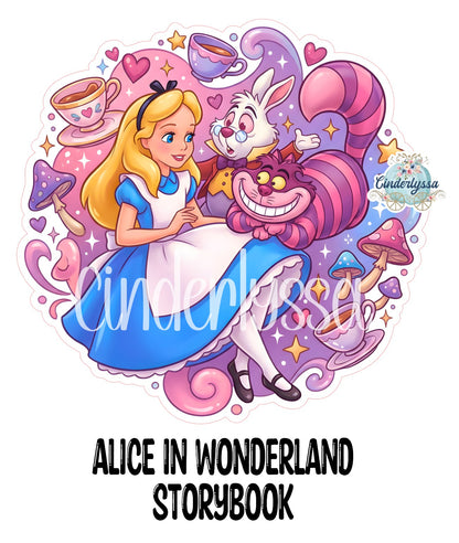 Alice In Wonderland Storybook Cardstock Silicone Mold, Aroma Bead Molds, Premium Cardstock Images