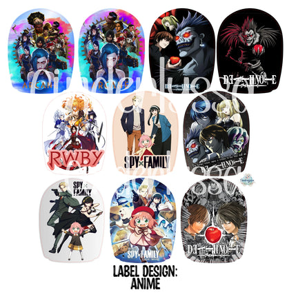 Label Design: Anime TV Shows Cardstock Silicone Mold, Aroma Bead Molds, Car Freshies, Premium Cardstock Images