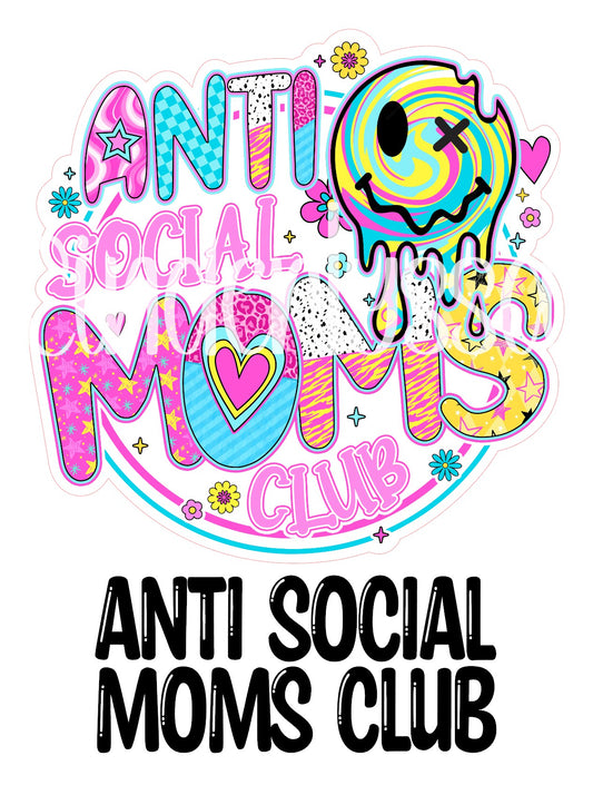 Anti Social Moms Club Cardstock Silicone Mold, Aroma Bead Molds, Car Freshies, Premium Cardstock Images