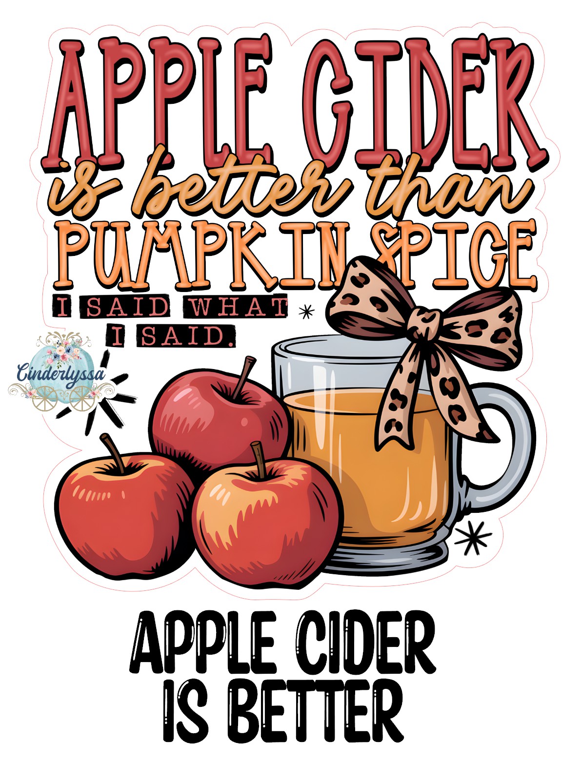 Apple Cider Is Better Cardstock Silicone Mold, Aroma Bead Molds, Premium Cardstock Images