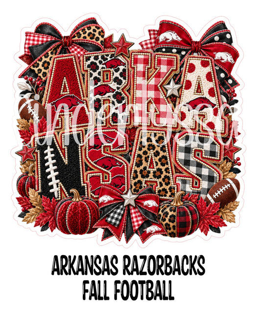 Arkansas Razorbacks Fall Football Cardstock Silicone Mold, Aroma Bead Molds, Premium Cardstock Images