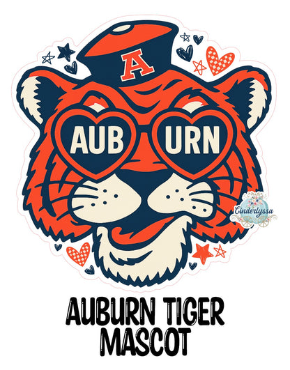 Auburn Tigers Mascot Cardstock Silicone Mold, Aroma Bead Molds, Premium Cardstock Images