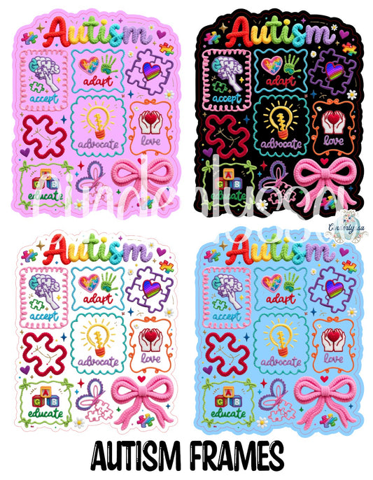 Autism Frames Cardstock Silicone Mold, Aroma Bead Molds, Premium Cardstock Images