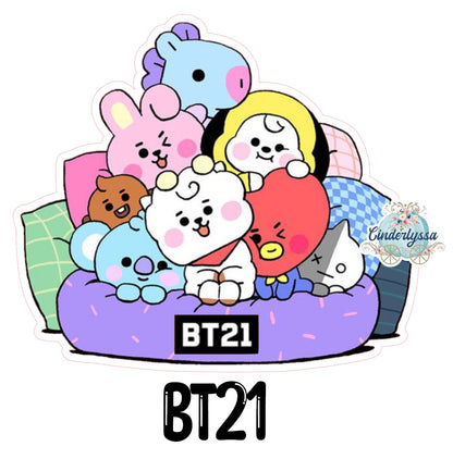 BT21 Cardstock Silicone Mold, Aroma Bead Molds, Car Freshies, Premium Cardstock Images