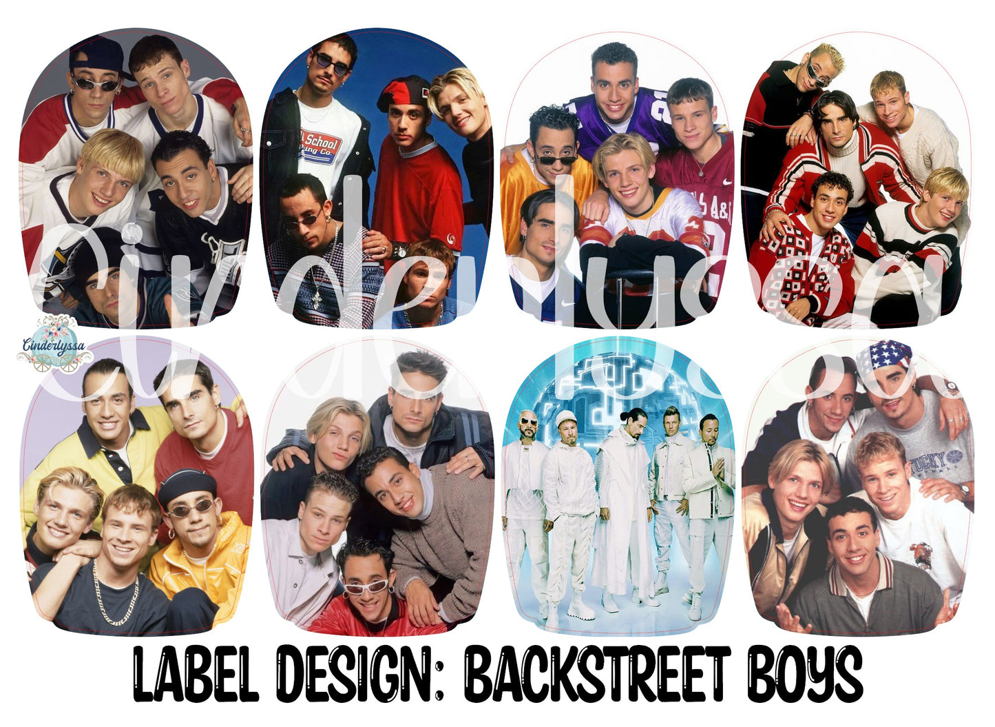 Label Design: Backstreet Boys Mix Cardstock Silicone Mold, Aroma Bead Molds, Car Freshies, Premium Cardstock Images