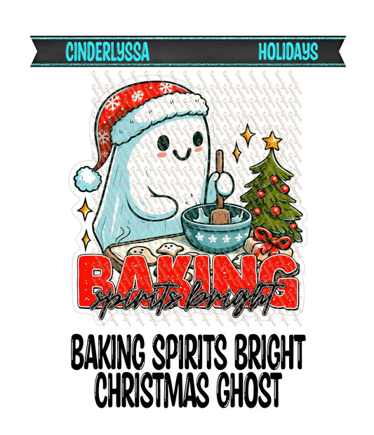 Baking Spirits Bright Christmas Ghost Cardstock Silicone Mold, Aroma Bead Molds, Car Freshies, Premium Cardstock Images
