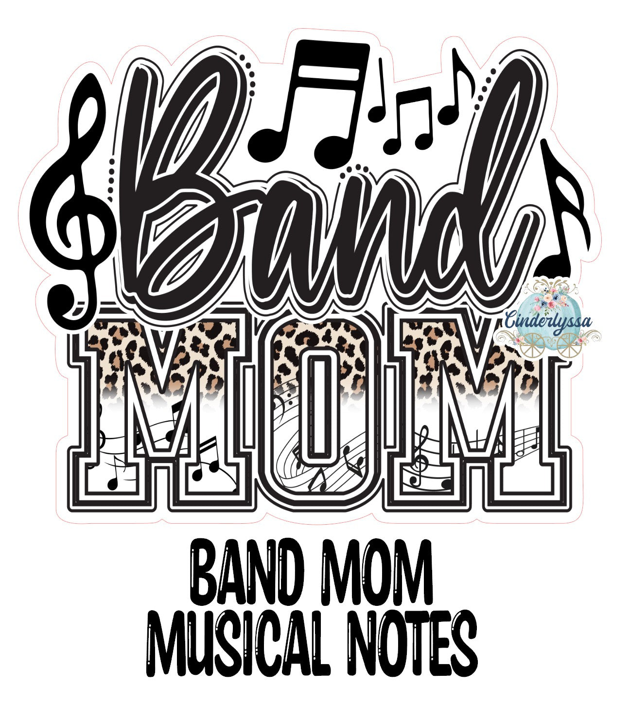 Band Mom Musical Notes Cardstock Silicone Mold, Aroma Bead Molds, Premium Cardstock Images