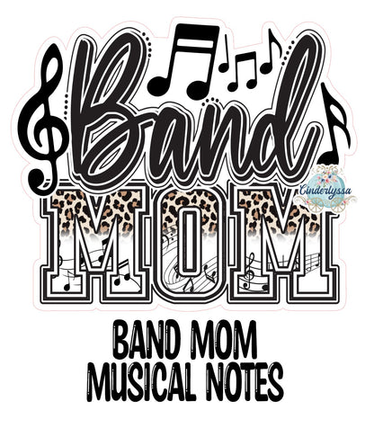 Band Mom Musical Notes Cardstock Silicone Mold, Aroma Bead Molds, Premium Cardstock Images