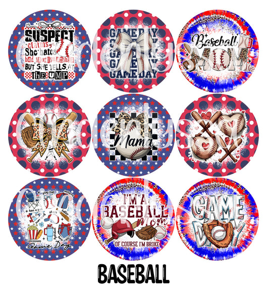 3 inch Round Baseball Cardstock Only for freshies: for Aroma Bead Molds, Premium Cardstock Images