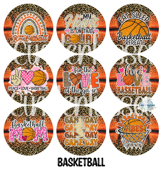3.75 inch Round: Basketball for Cardstock Silicone Mold, for Aroma Bead Molds, Premium Cardstock Images