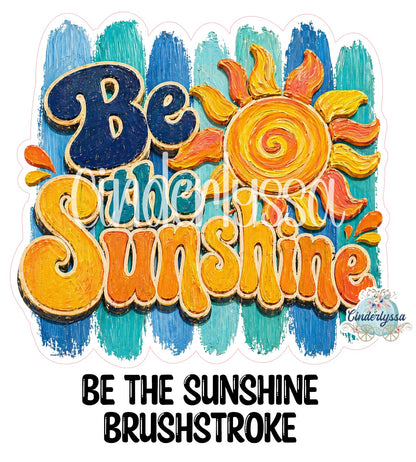 Be The Sunshine Brushstroke for Cardstock Silicone Mold, Aroma Bead Molds, Premium Cardstock Images