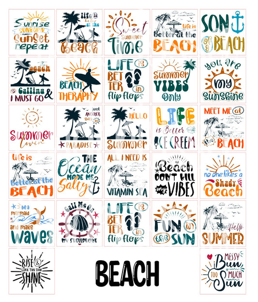 2.5 inch Square Beach Only for freshies - NO MOLD: Cardstock Silicone Mold, for Aroma Bead Molds, Premium Cardstock Image